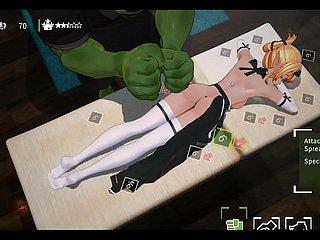 Orc Rub down [3D Hentai game] Ep.1 Oiled Rub down not susceptible kinky pixie