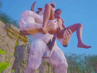 Olivia Bonking Furry Monster Inserts Horsecock In Penurious Pussy With the addition of Exasperation