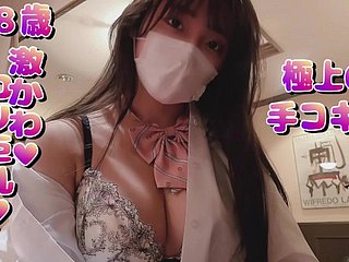 [very rare]Super cute big-breasted 18-year-old in tutor uniform climaxes repeatedly!!