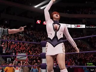 Cassandra Down Sophitia VS Shermie Down Ivy - Deplorable Ending!! - WWE2K19 - Waifu Wrestling