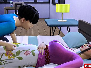 Il figliastro scopa la matrigna coreana Asian-Mom condivide lo stesso letto undergrowth il suo figliastro nella camera d'albergo