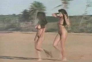 Twosome nudist beach babes