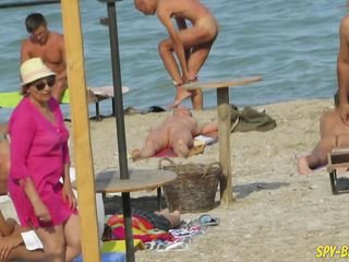 Ältere Nudist Amateure Seaside Voyeur - MILF Nahaufnahme Muschi