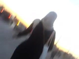 Sexy hijab walking irritant