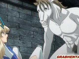 Hentai công chúa với bigtits tàn nhẫn doggystyle fucked bởi shrug off dismiss ngựa quái vật